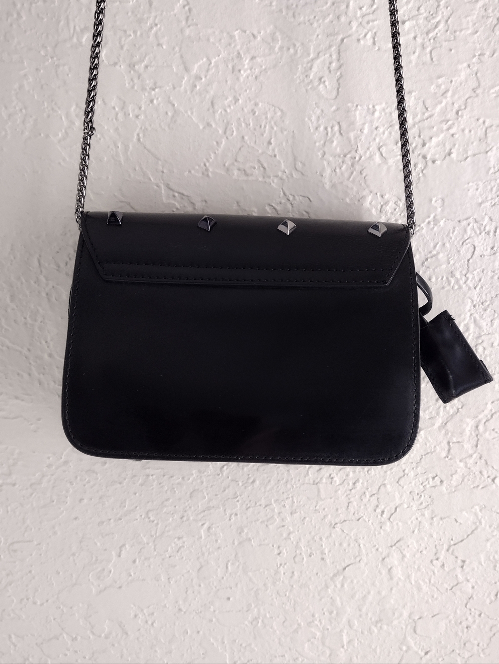 Furla Metropolis Black Studded Leather Chain Crossbody Bag - Picture 9 of 16